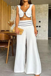 Casual short vest pant suit